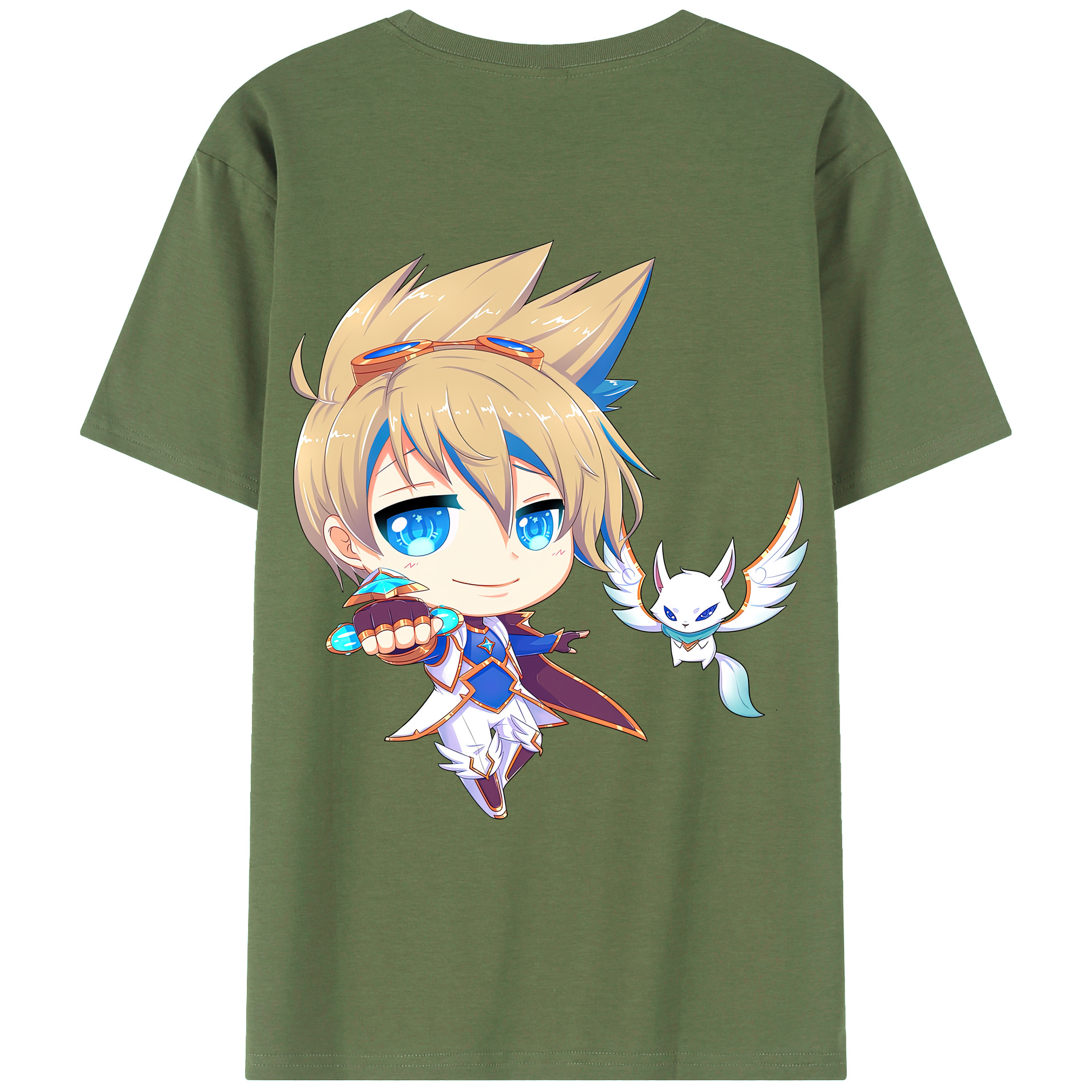 リーグ・オブ・レジェンド League of Legends LOL 綿100％ メンズ半袖Tシャツ（バックプリント） 通気性